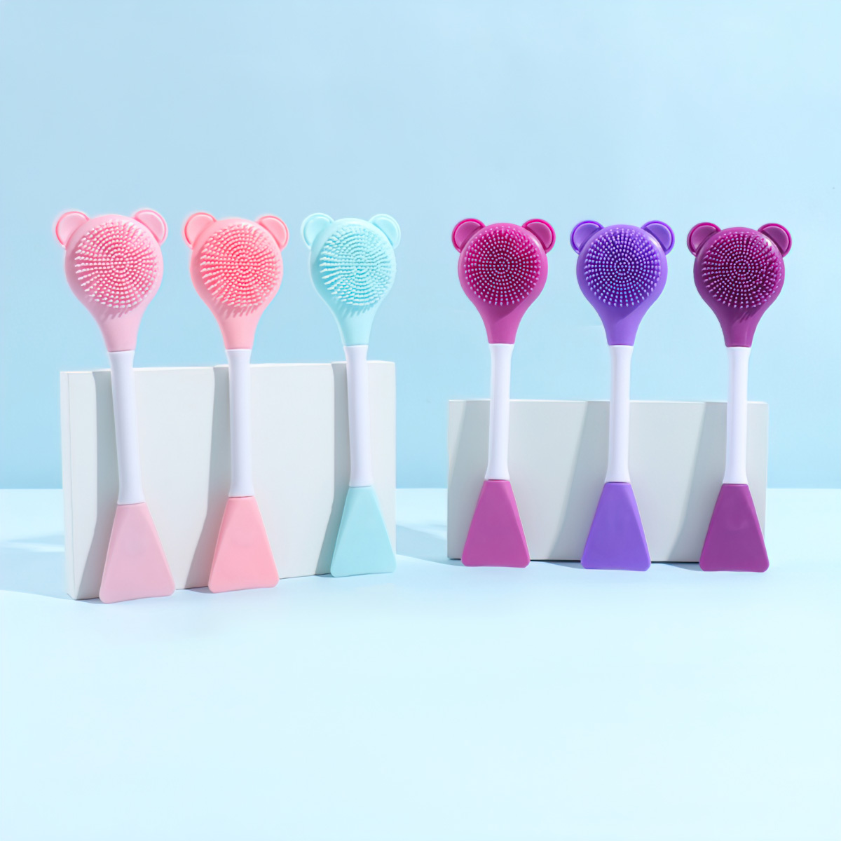 Cọ quét mặt nạ silicone, cọ silicon hai đầu phết mặt nạ tiện dụng gl314