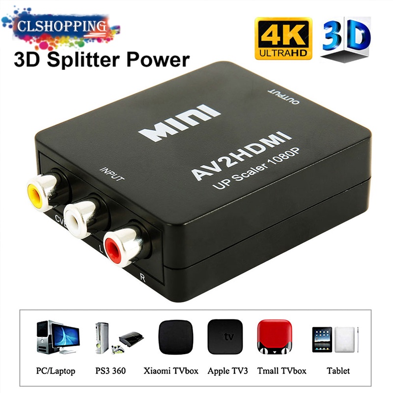 HD02 Bộ Chuyển Đổi Video Rca / Cvbs / Av Sang Hdmi 1080p Chuyên Dụng