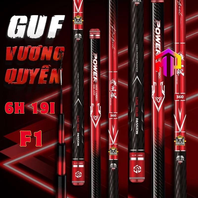 Cần Câu Tay GUF Vương Quyền 6H Đỏ F1 Tặng kèm ngọn phụ