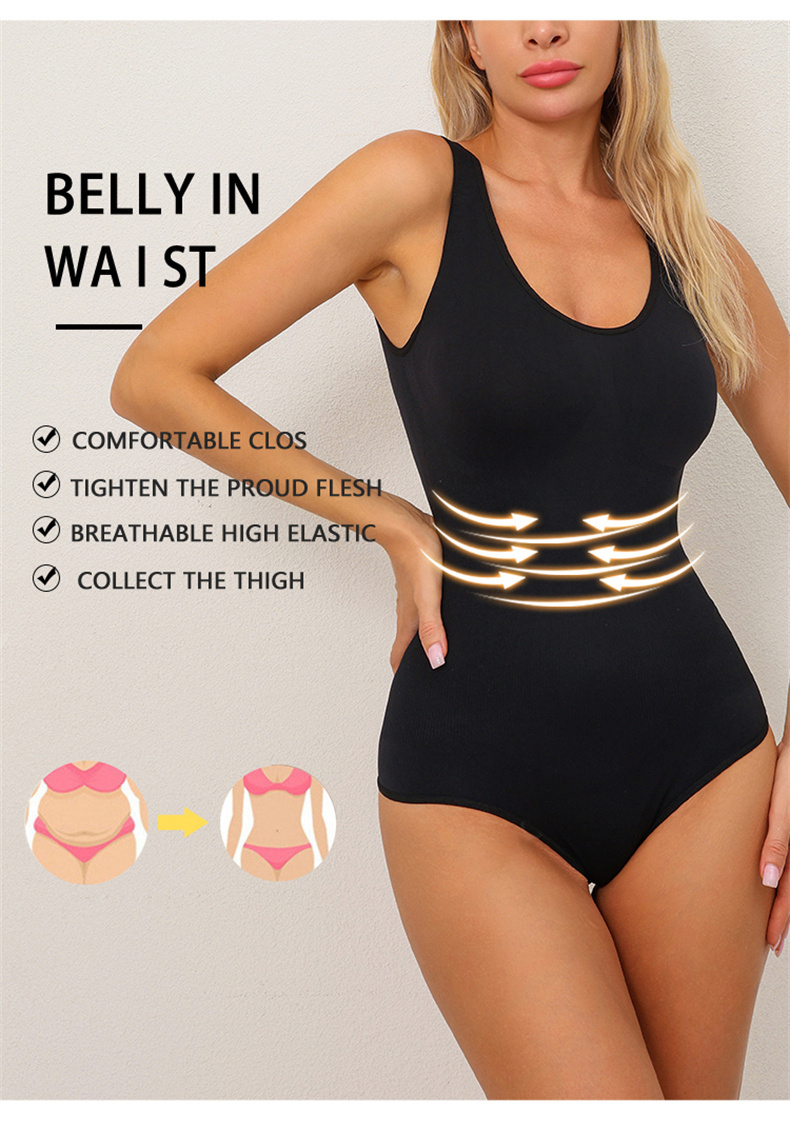 Autumntide Seamless Body Shaper Stretch Shapewear Women Tummy Control  Comfortable Tank Top Bodysuit Body Sculpting Thong