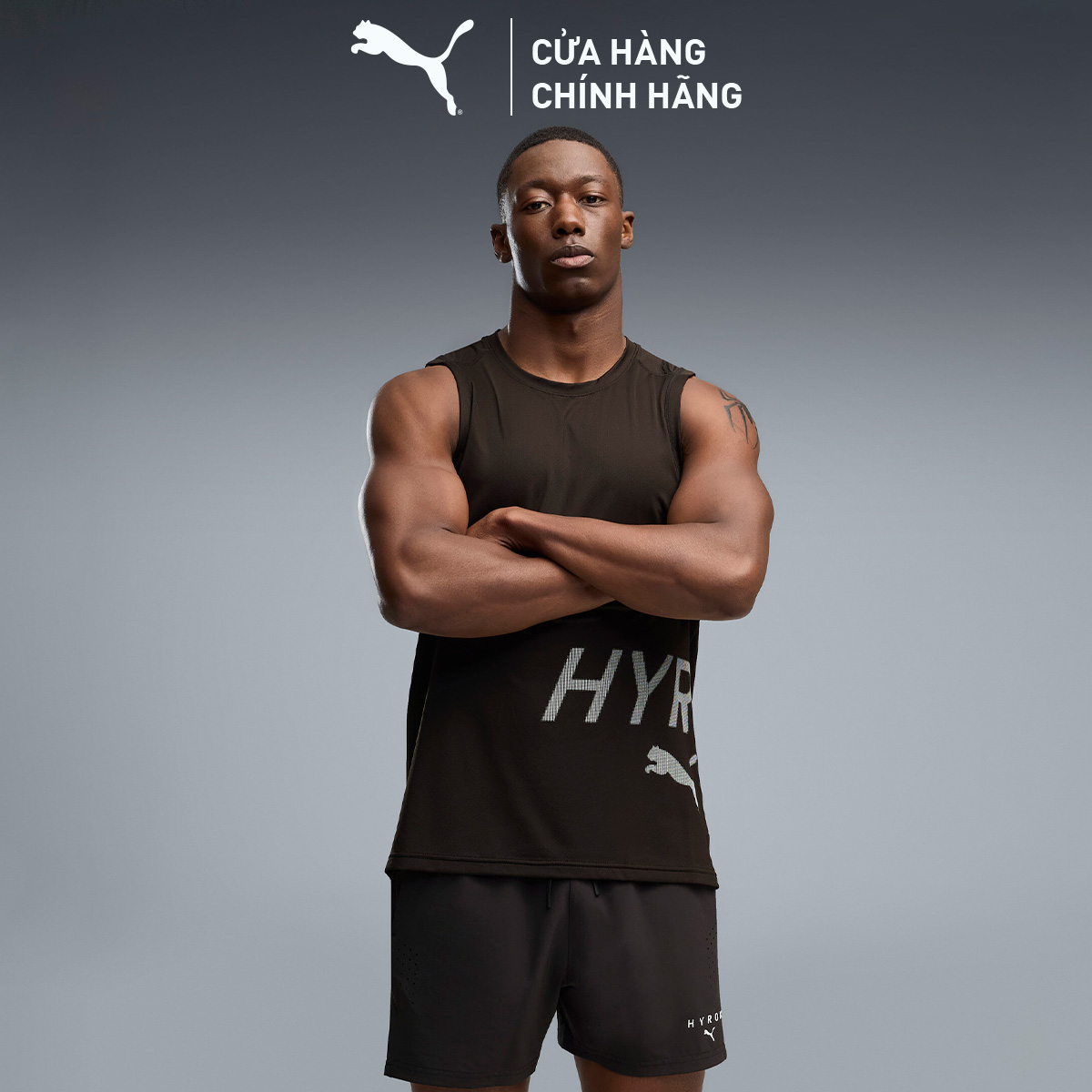 Áo Thun Thể Thao Tập Luyện PUMA Nam M HYROX PWRMODE TRAIN TANK Black Màu Đen