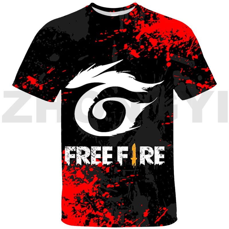 Free Fire Mobile Legends Dota Jersey T-Shirt Short Sleeves Round
