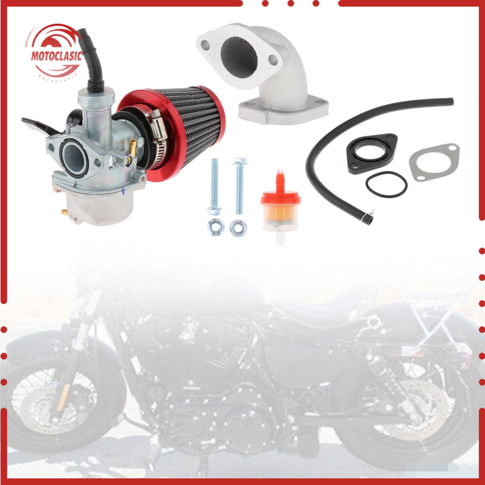 Motoclasic chế hòa khí Bộ lọc không khí Động Cơ Động Cơ Xe Máy Mặt Bích Vít Nuts Ống thông hơi Cho 1