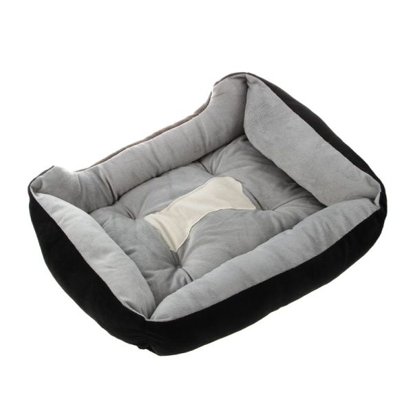 Extra Large Luxury Washable Pet Dog Puppy Cat Bed Cushion Soft Mat Warmer Basket Color:Black Size:XL