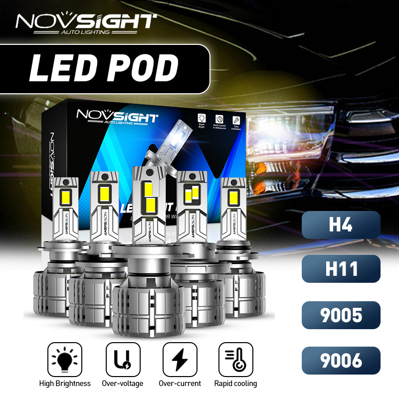 Novsight N60 Lampu LED Mobil Headlight Dan Foglight High Power H4 H11 HB3 HB4 Super Terang Harga 780,000 rupiah*Gratis Ongkir