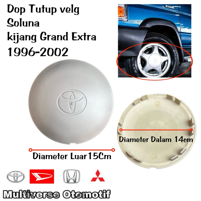 Dop Roda Tutup Velg Kijang Grand Extra Soluna 1996-2002 Original Quality Harga 20,000 rupiah*Gratis Ongkir