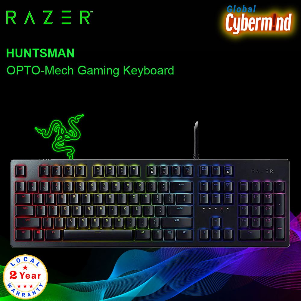 RAZER Huntsman – OPTO-Mech Gaming Keyboard RZ03-02520100-R3M1 ( Brought to you by Cybermind ) Singapore