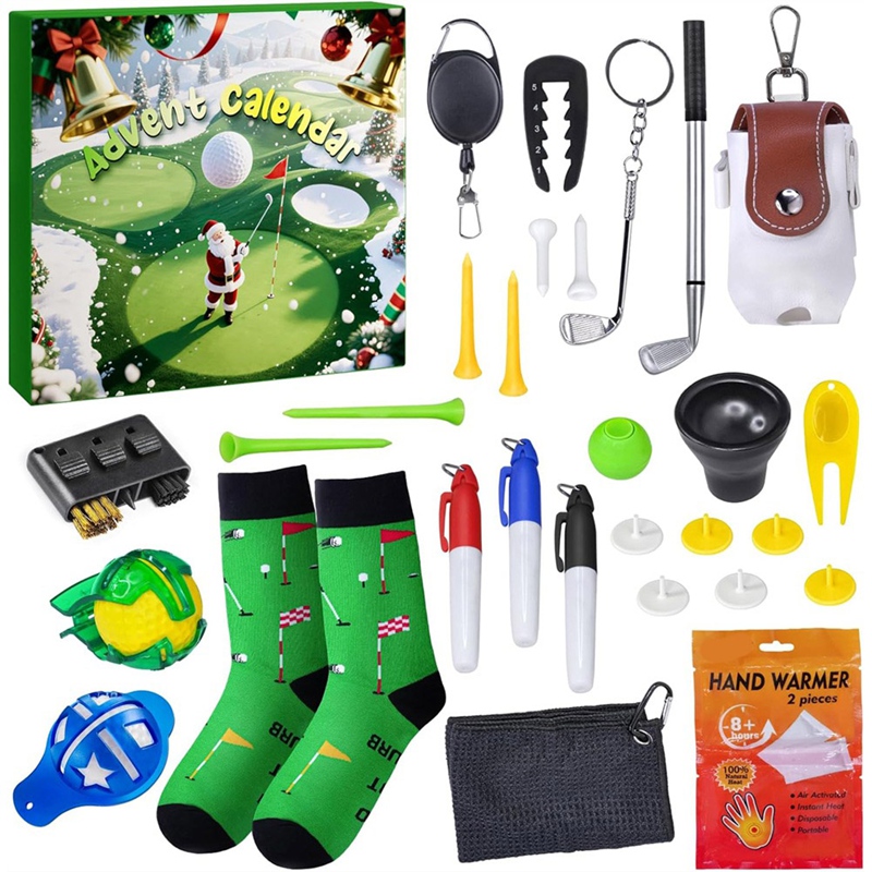 Golf Set for Adult Men Boy 2025 Advent Calendar Christmas Countdown Gift for Sports Accessories DecorationNew Year Special