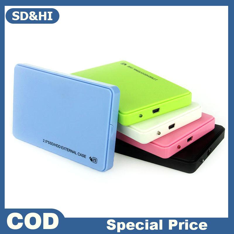 SD&HI USB2.0 SATA 2.5นิ้ว HDD SSD เคสหุ้มภายนอกดีไซน์แบบพกพาสำหรับแล็ปท็อปวิธีการจัดเก็บที่สะดวก ราคา 75 บาท*ส่งฟรี
