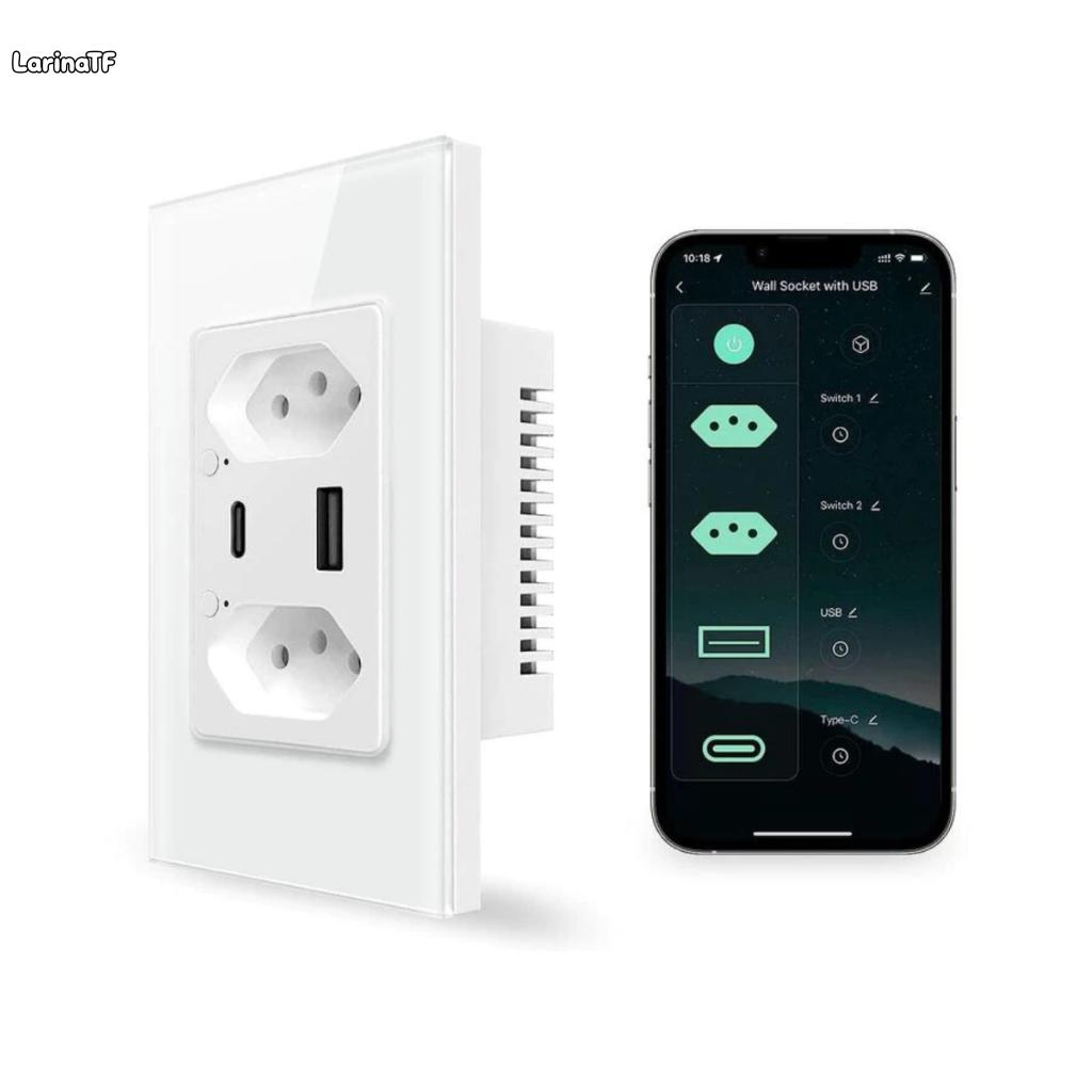 เต้ารับติดผนัง Wifi อัจฉริยะ USB-C Type-C คู่ ราคา 514 บาท*ส่งฟรี