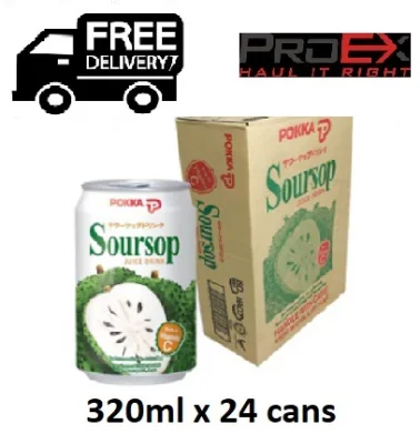 (FREE DELIVERY) Pokka Soursop 300ml x 24 cans