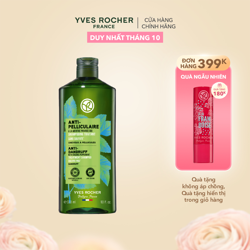 Dầu Gội Ngăn Ngừa Gàu Yves Rocher Anti-Dandruff Treatment Shampoo Sulfate 300ml