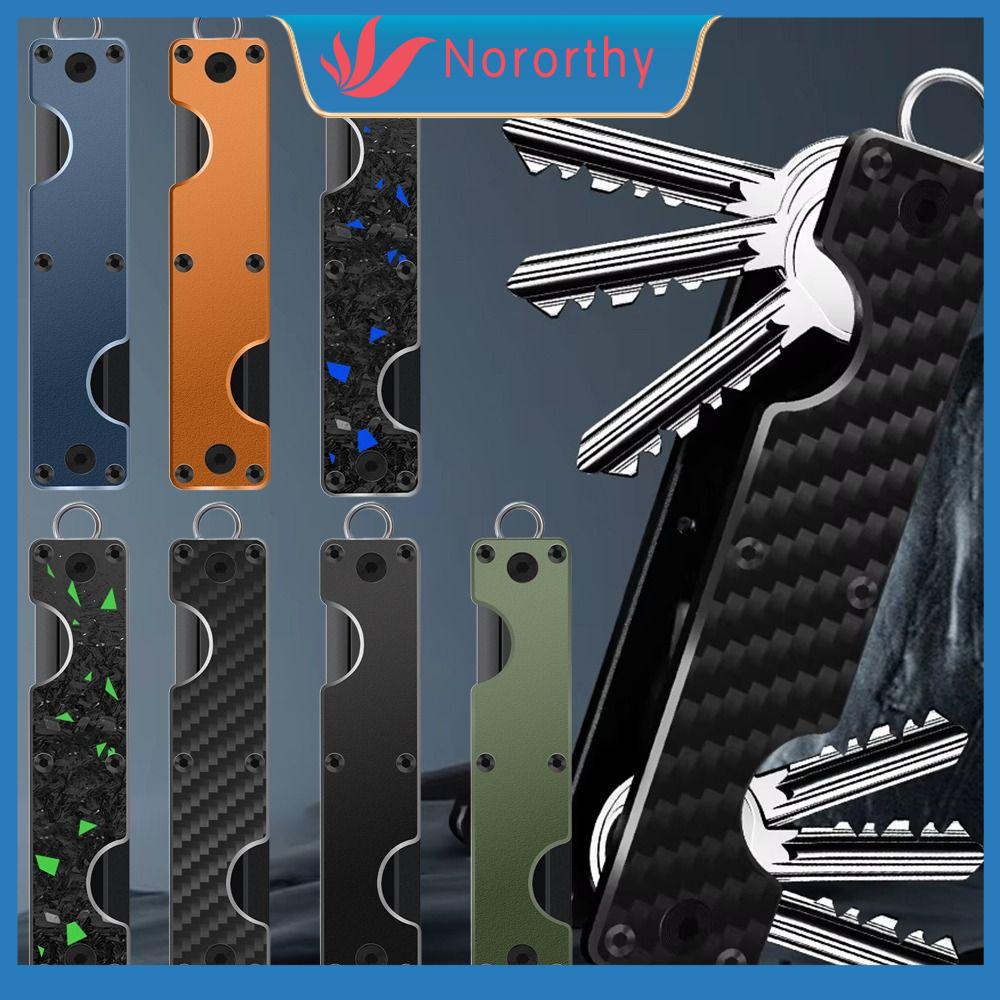 NORORTHY Hợp nhôm Túi đựng chìa khóa Nhỏ gọn loại Hộp đựng chìa khóa Thông minh Giữ 10-12 phím Móc khóa