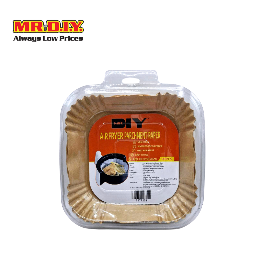 มิสเตอร์.ดี.ไอ.วาย. กระดาษรองหม้อทอดชนิดเหลี่ยม (50 ชิ้น/แพ็ก) ราคา 55 บาท*ส่งฟรี