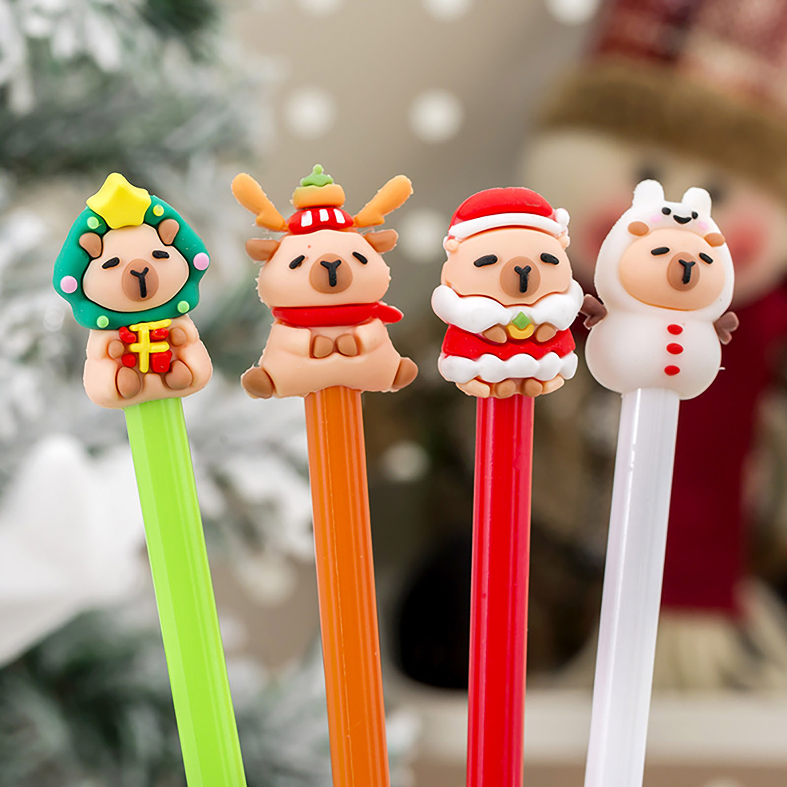 Xiaxuannai Bộ văn phòng phẩm Kỳ Nghỉ Santa Claus Bút Thiết Kế Giáng Sinh mực gel Bút người tuyết dễ thương thiết kế Hươu viết trơn tru Hoàn Hảo Cho Trẻ Em Lý Tưởng tiệc giáng sinh Ủng Hộ