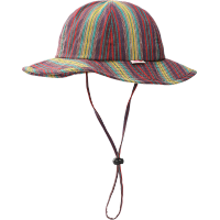 ELFSACK 2025 Autumn New Arrival Casual Stripes Color Block Bucket Hat Round Crown Drawstring Sun Hat for woman