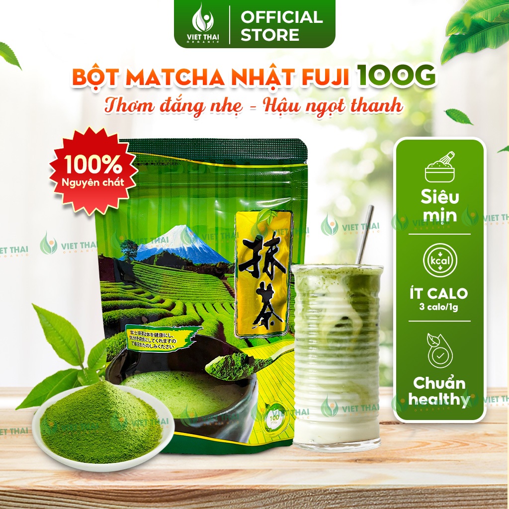 [ĐẶC BIỆT] Bột Matcha Fuji 100G Nguyên Chất Chuẩn Nhật Siêu Mịn Đẹp Da/Pha Chế/Làm Bánh Việt Thái