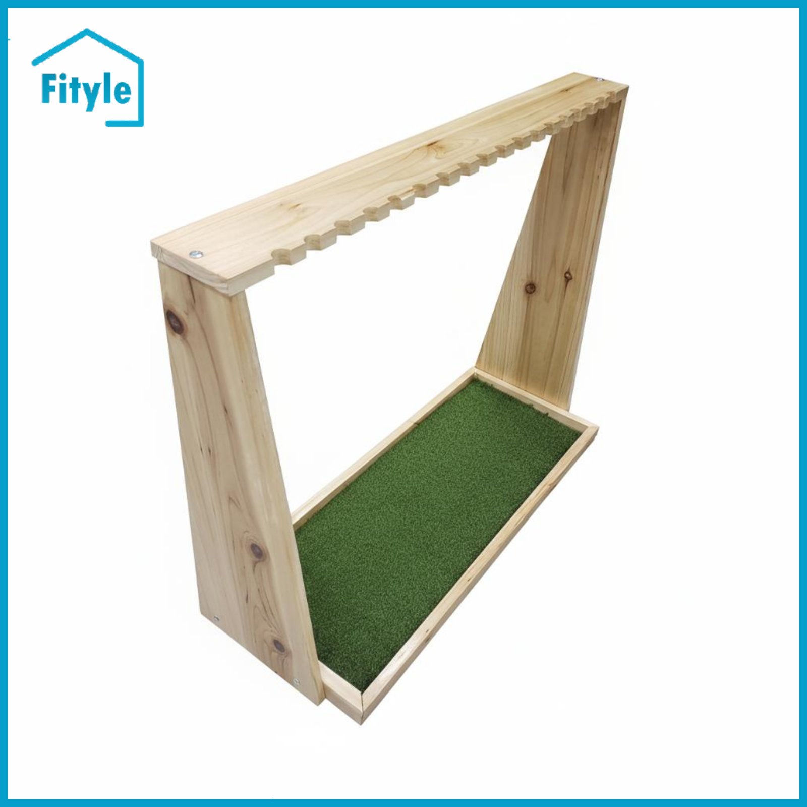 Fityle Thickened Design Solid Wood Golf Club Rack Stable and Sturdy Golf Club Display Stand Large Capacity Sports Equipment Storage Easy to Assemble for Golfers, Driving Range, Home ราคา 8,020 บาท*ส่งฟรี