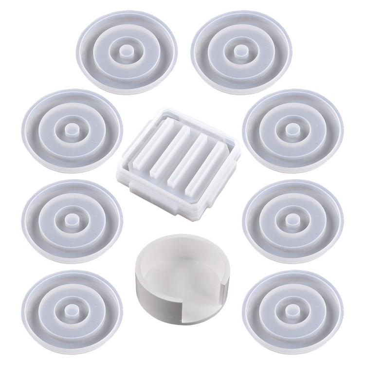 Coaster Resin Mold Reusable Round Silicone Coaster Mold Round Silicone Coaster Mold Epoxy Resin Molds for Resin Cups Mats Home Decoration appropriate