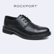 Rockport Men's Black Lace-Up Leather Dress Shoes