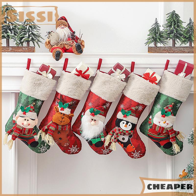 Sissi Giáng sinh vớ Monogram vớ gia đình giáng sinh thả 3D giáng sinh thả giáng sinh trang trí Giáng sinh Xmas