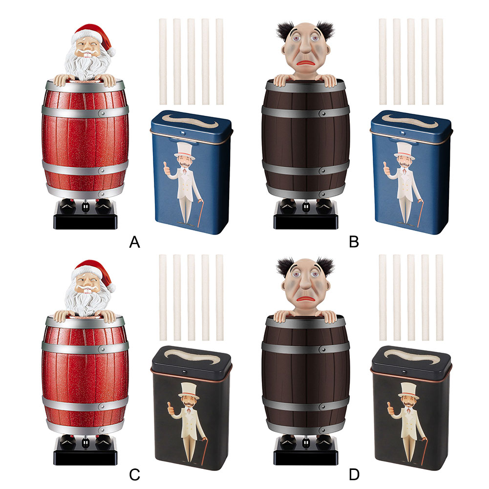 santa cigarette dispenser CHUBEI Funny Claus in The Wooden Barrel Pop Up, Case Figurines Statue for Christmas Party Home Decor, Box, Holder Prank Toy Gift Man (Santa Claus) : Health & Funny Cigarette Dispenser, Christmas Stocking