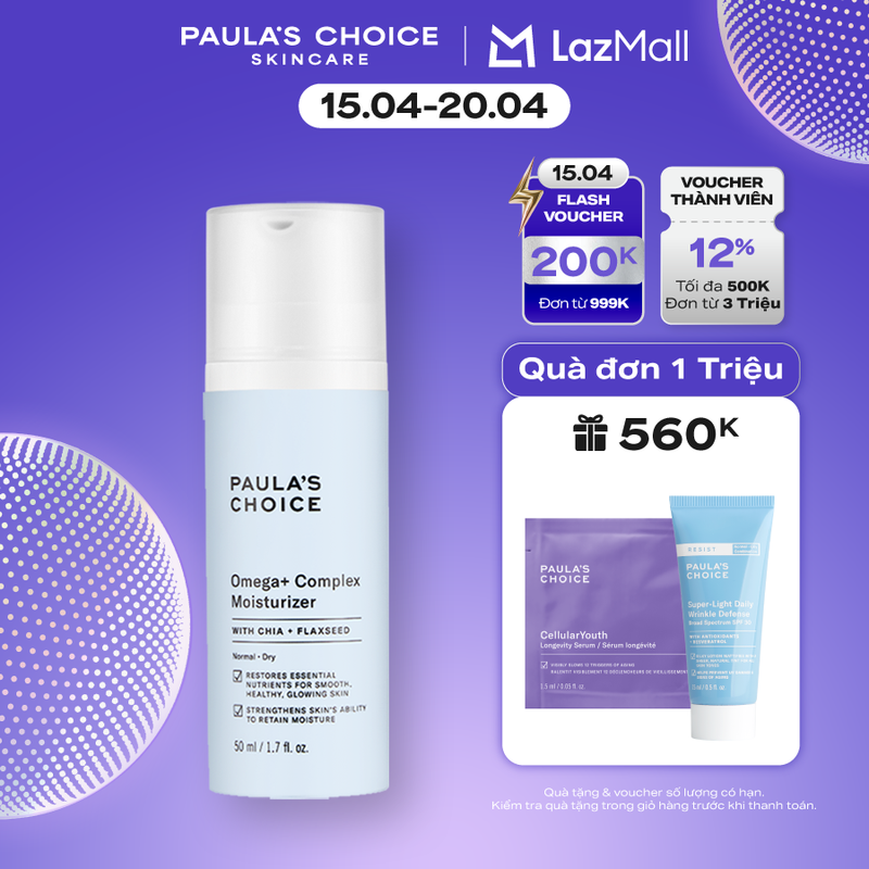 Kem dưỡng ẩm phục hồi ,chống kích ứng và làm khỏe da PAULA'S CHOICE OMEGA+ COMPLEX MOISTURIZER 3390