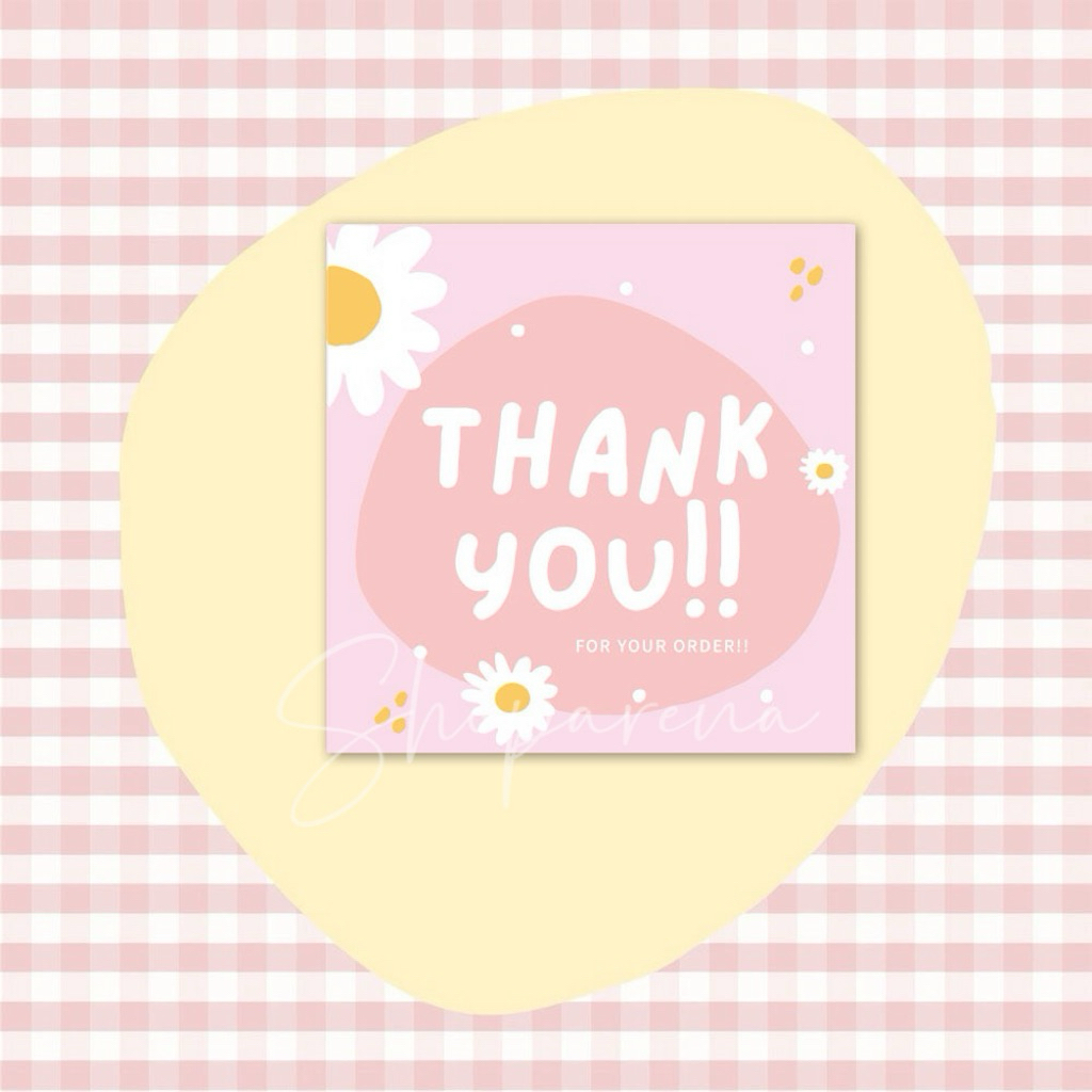 [SG Seller] Cute Floral Aesthetic Thank You Cards Small Business Packaging Customer Appreciation Inserts Teachers