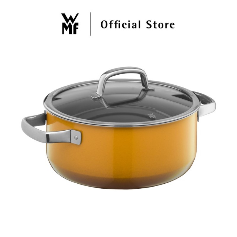 WMF Fusiontec Low Casserole, Yellow 24Cm 0514715290 Singapore