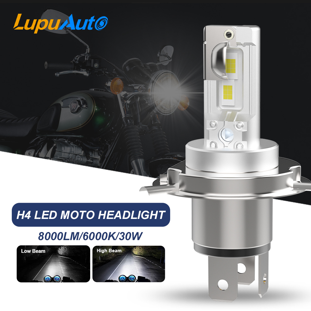 REPYL LupuAuto H4 LED Motorcycle Headlight Bulbs 12V 8000LM H4 LED