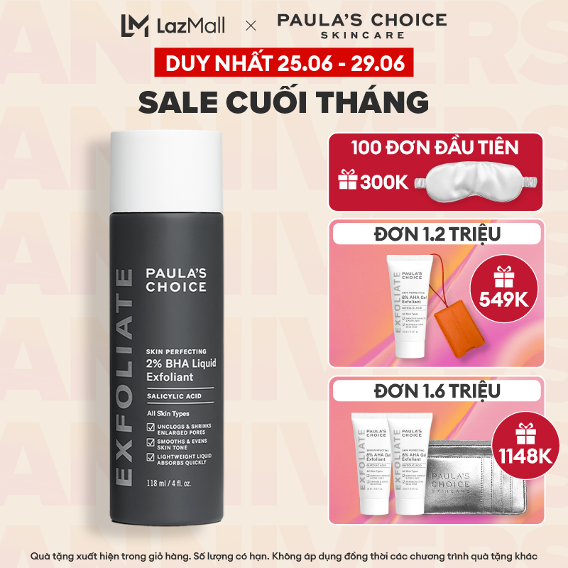 Dung dịch loại bỏ tế bào chết Paula’s Choice Skin Perfecting 2% BHA Liquid Exfoliant 118 ml 2010