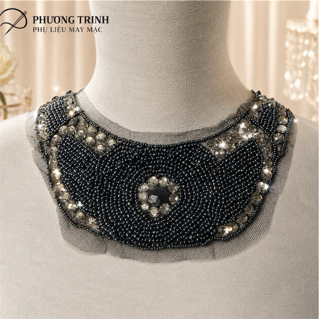 ✨ CỔ ÁO ĐÍNH ĐÁ SANG TRỌNG ✨