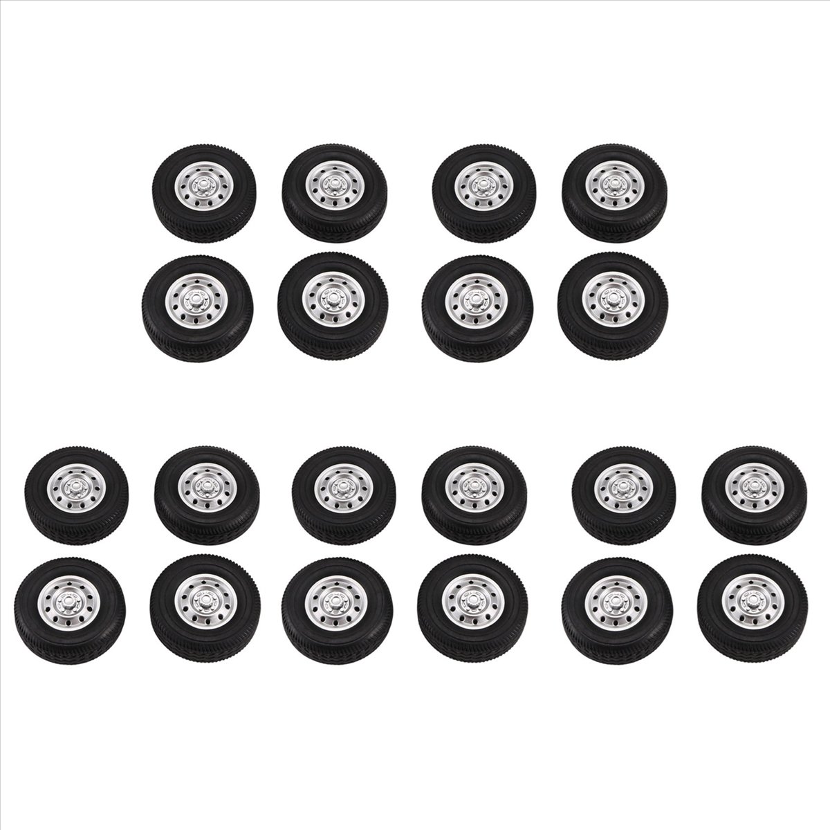 (LB1H) 20Pcs Rubber Wheel Tire Tyre for WPL D12 Mini 1/16 RC Drift Truck Car Spare Parts Accessories