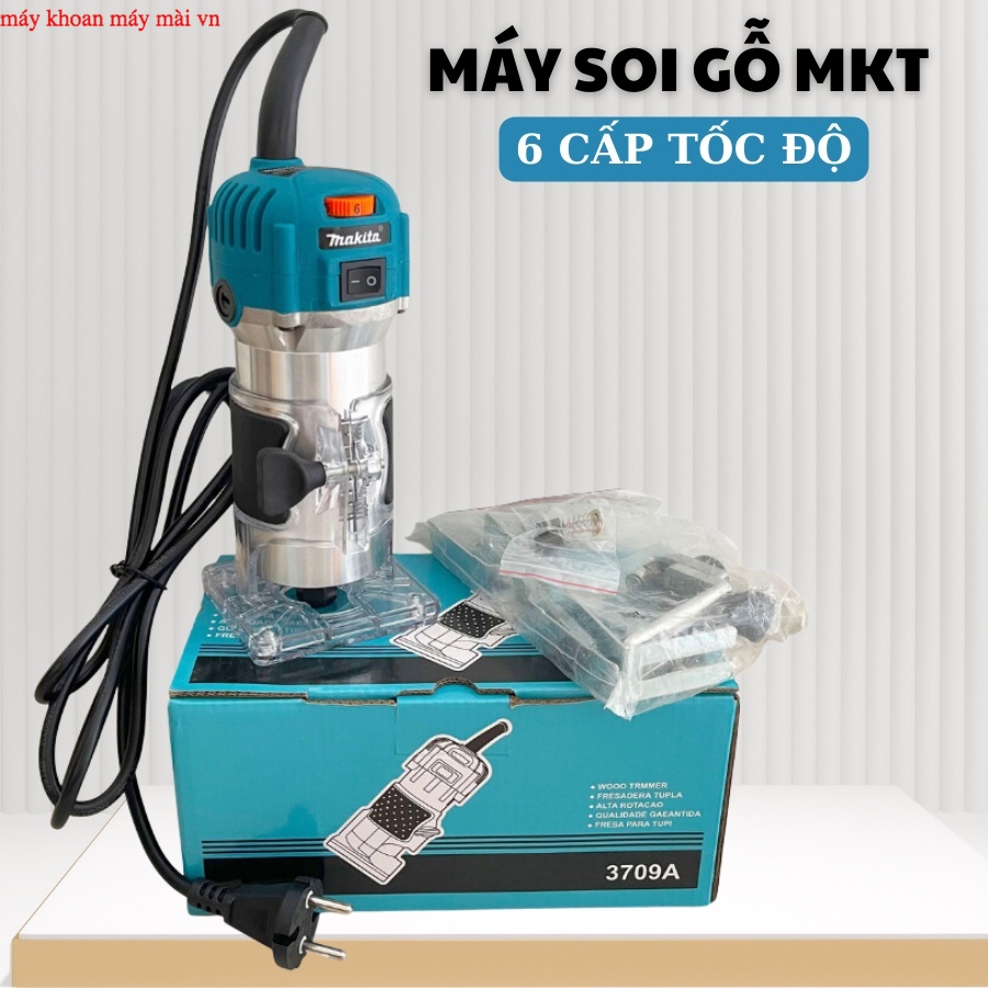 Máy Soi Gỗ Makita 3709 Chỉnh Tốc Độ, Công Suất 530w - Máy đánh cạnh, phay gỗ máy khoan máy mài vn
