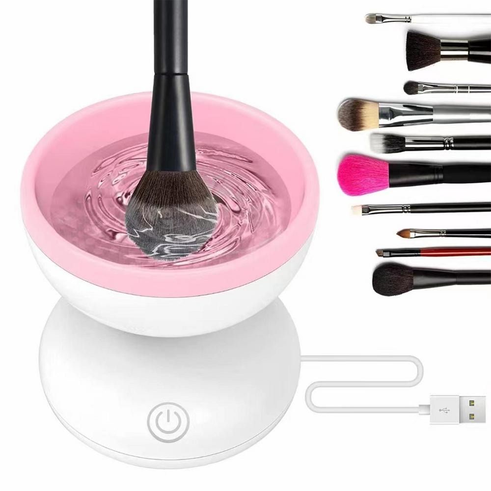 TRANSI ABS + Silicone Điện Hộp làm sạch sâu Máy làm sạch cọ trang điểm Có Sạc USB Dụng cụ vệ sinh cọ trang điểm Cọ Mỹ phẩm tự động