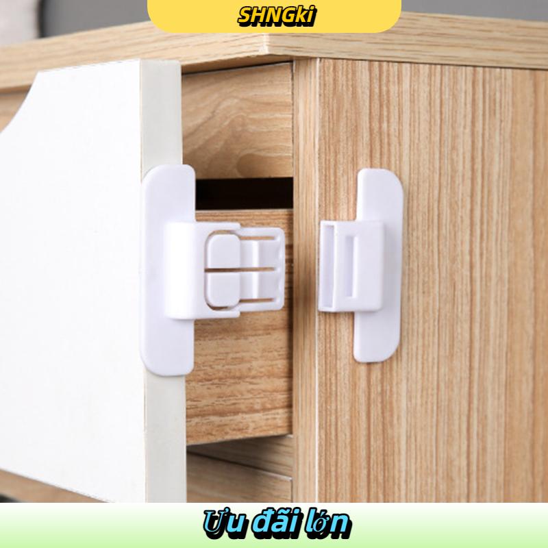 SHNGki Mới 5 cái tủ lạnh nhà khóa an toàn tủ lạnh tủ đông khóa cửa đa chức năng khóa an toàn trẻ em bảo vệ an ninh