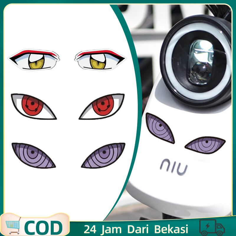 2 pcs Stiker Motor Mata Reinkarnasi Demon Eyes Stiker Kertas Helm Motor Dekorasi Reflektif Harga 19,000 rupiah*Gratis Ongkir