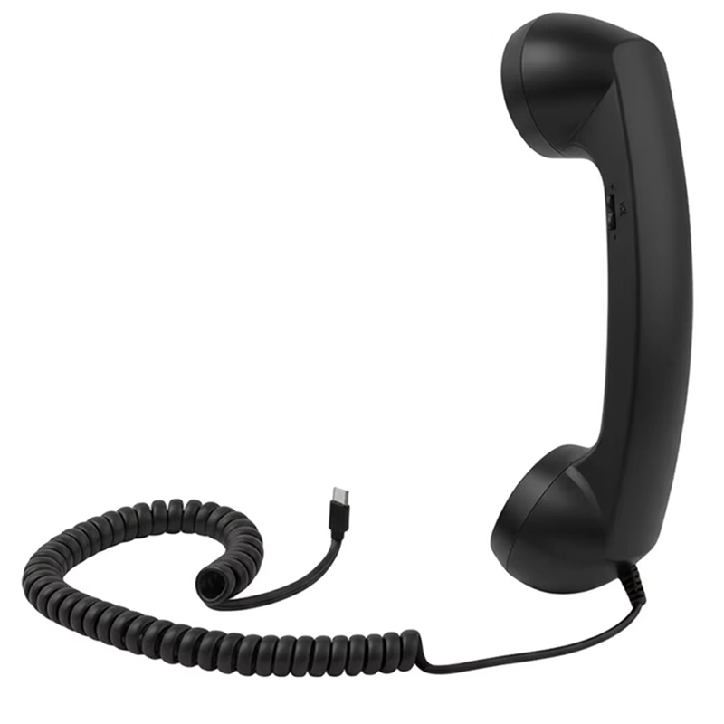 【Latest model】Landline External Microphone Type-C Mobile Phone Handset with Microphone Old Fashioned Phone for Offices Travel Kitchen ราคา 200 บาท*ส่งฟรี