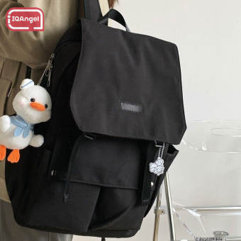 IQAngel túi đi học cặp cho học sinh cấp 2 cặp sách mới túi đi học sinh ba lô máy tính sức chứa lớn vỏ sò