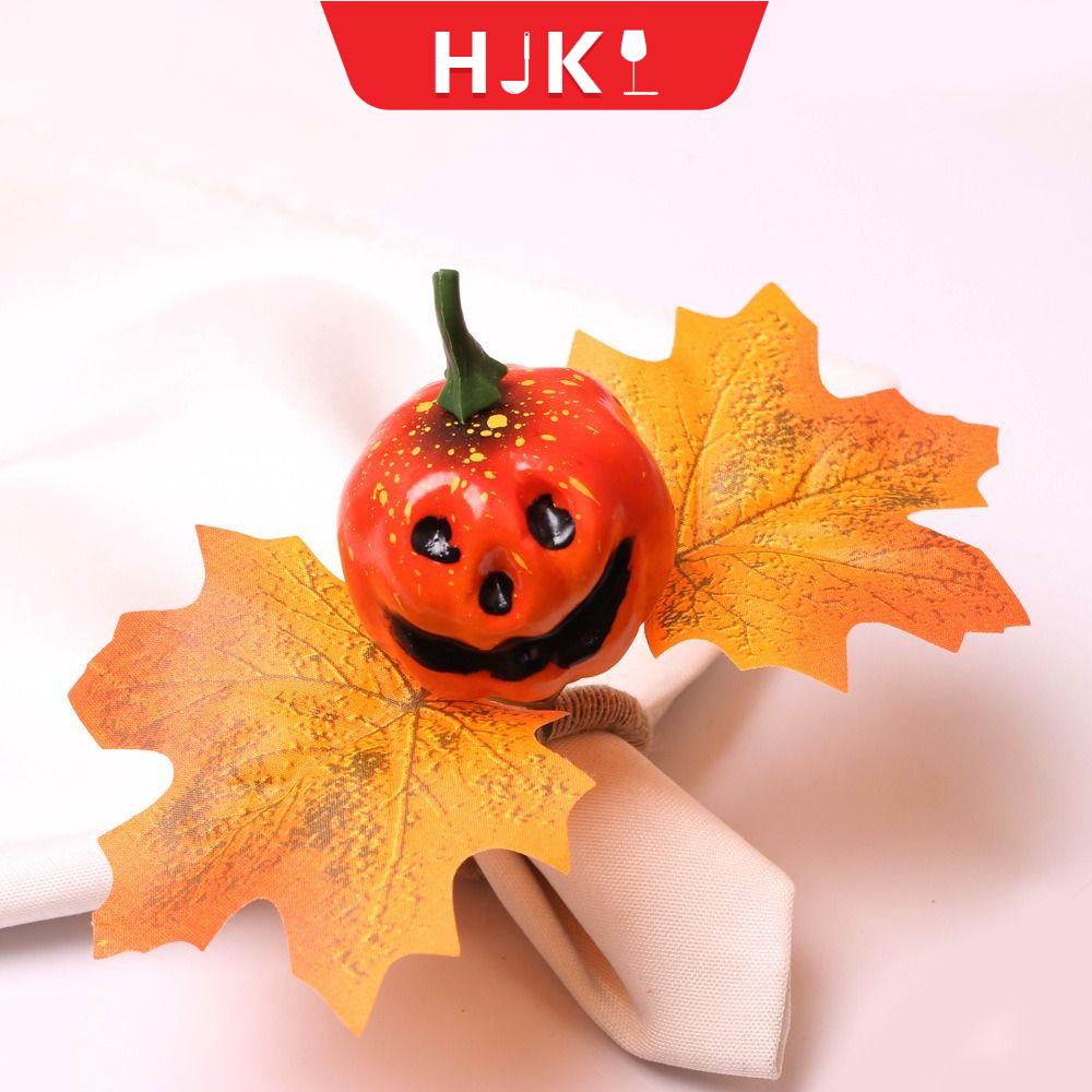 HJKL Không khí lễ hội Vòng Khăn ăn Halloween Khăn ăn cố định  ma Vòng Khăn ăn bí ngô Tinh tế Hài Hước Nút Khăn ăn lá phong Tiệc tùng