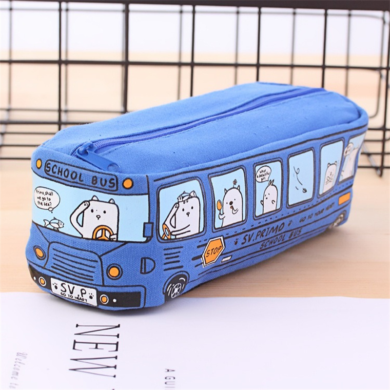 Cartoon Pencil Case Large Capacity Pen Pencil Bag Portable Zipper Stationery Pencil Storage