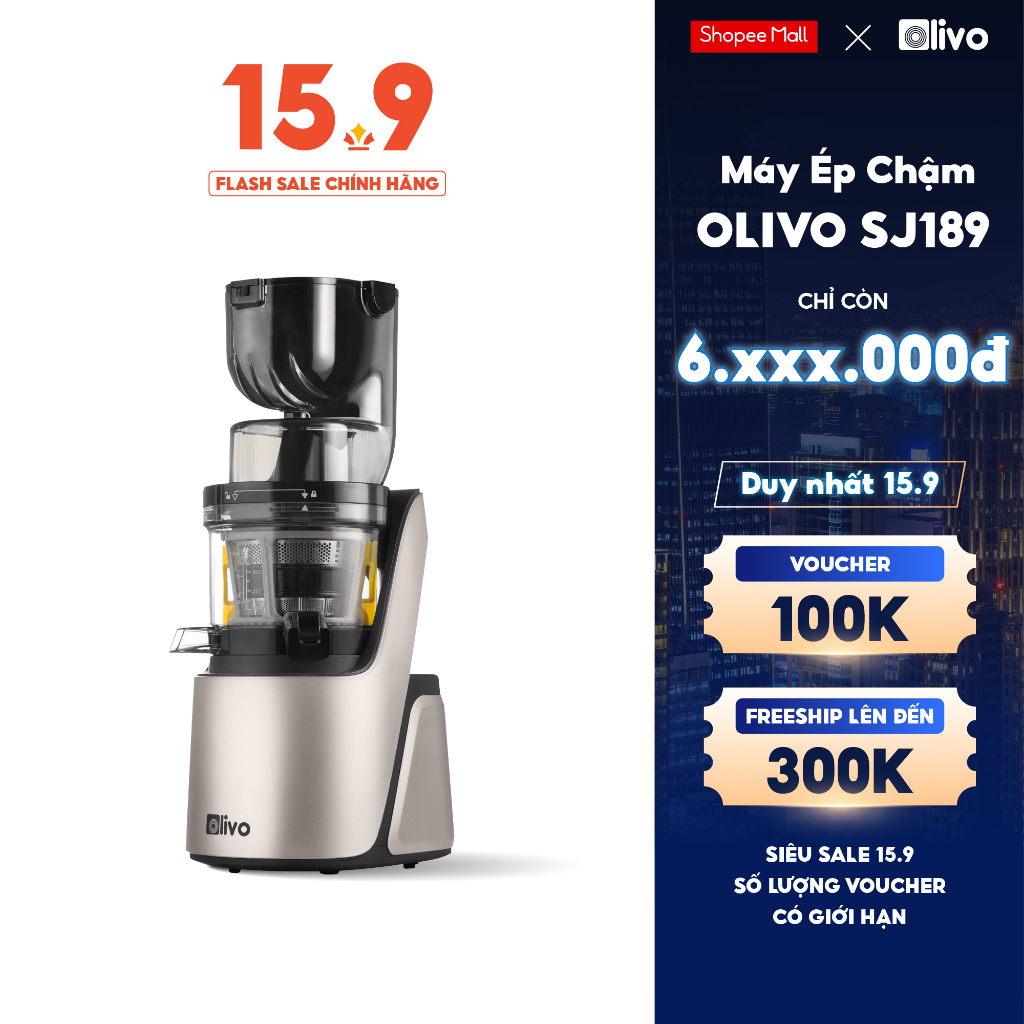 Máy ép chậm olivo sj189 - công suất 400w