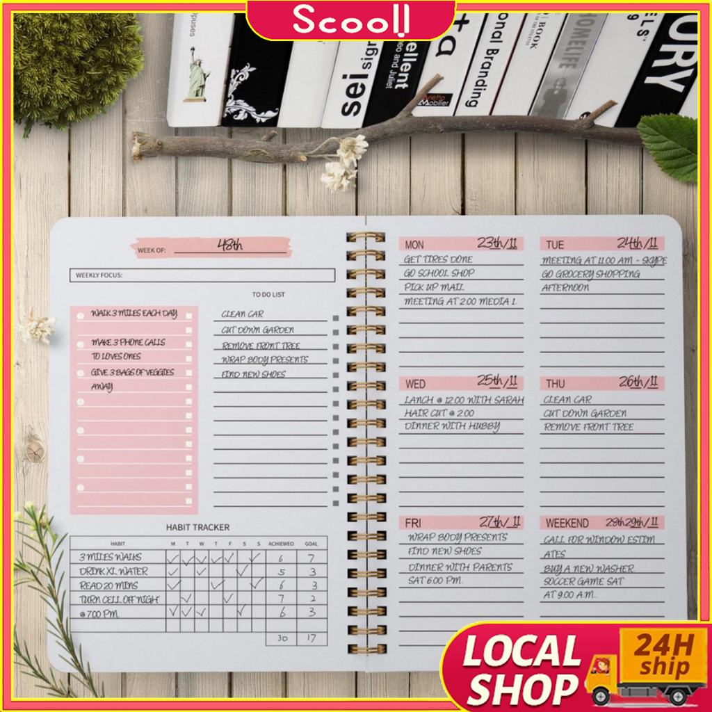 SCOOL A5 2023 Weekly Planner Notebook