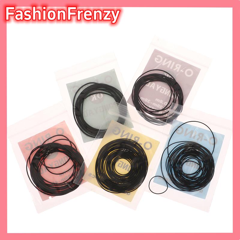 FashionFrenzyY 1 gói 0.5 0.6 0.7 0.8 0.9mm Đồng hồ cao su không thấm nước O-ring Vòng đệm Phụ kiện dụng cụ sửa chữa đồng hồ