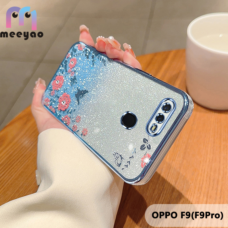 Trường hợp Oppo F9 f9pro hoa mềm mại điện thoại Bìa Blink casing đối với Oppo F9 Pro cph1823 cph1881 cph1825