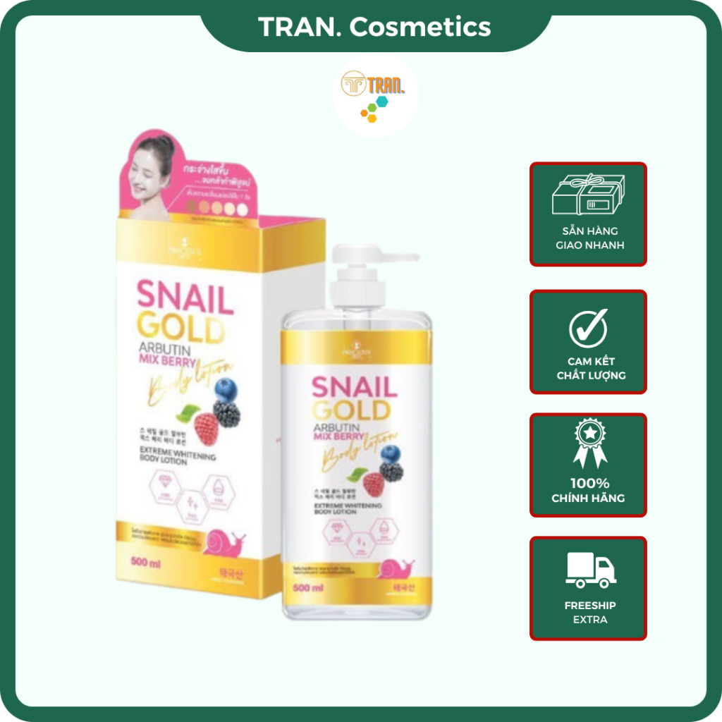 Sữa Dưỡng Thể Snail Gold Snail Gold Arbutin Chiết Xuất Từ Arbutin Dưỡng Chất Từ Trái Cây Giúp Trắng