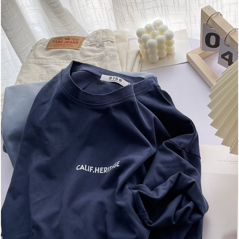 Áo thun 3158 chất cotton khô form rộng mẫu "CALIF.HERITAGE" phông nam nữ unisex