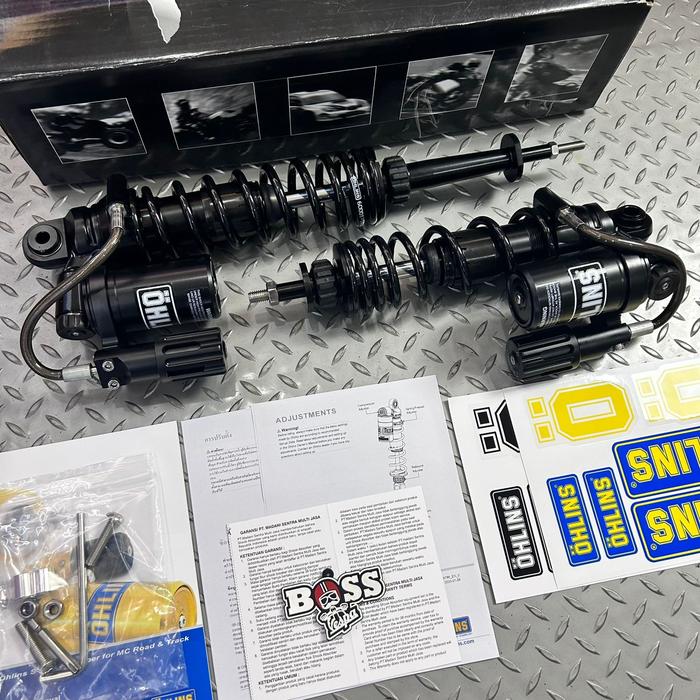 SHOCK TABUNG OHLINS YA SERIES BLACK WITH PRELOAD ADJUSTER VESPA - Halostore Harga 26,349,000 rupiah*Gratis Ongkir