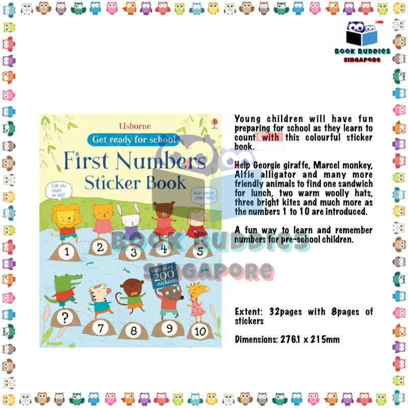 | Book Buddies | USBORNE First Sticker Book Compilation Children Activity Book Educational Learning Present