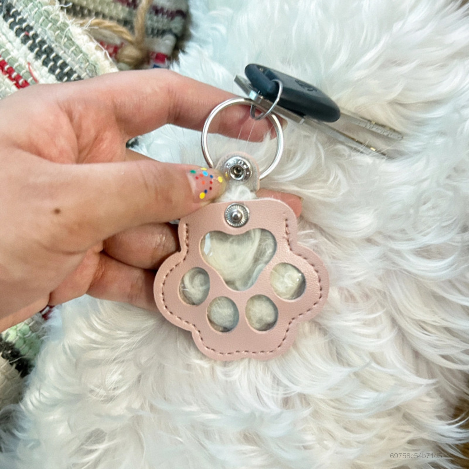 Móc khóa tưởng niệm lông thú cưng Paw Shaped Pet Memorial Quà tặng dành cho người nuôi chó mèo VT-VN - 7